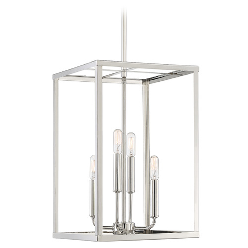 12-Inch Wide Pendant in Polished Nickel by Meridian