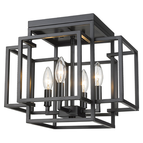 Titania Matte Black Flush Mount by Z-Lite