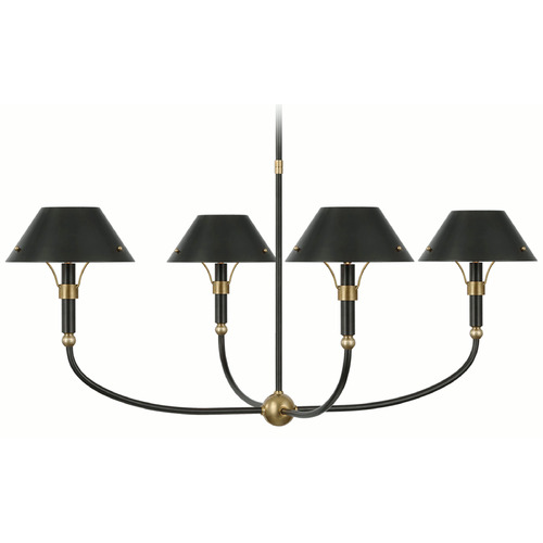 Visual Comfort Signature Collection Thomas OBrien Turlington Chandelier in Bronze & Brass by VC Signature TOB5725BZHABBZ