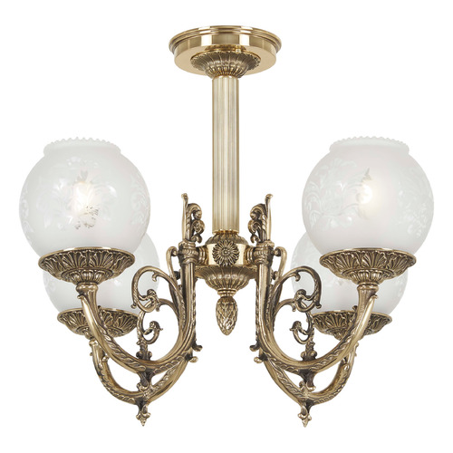 Metropolitan Lighting Metropolitan Collection Semi-Flush Mount in Brass by Metropolitan N801904