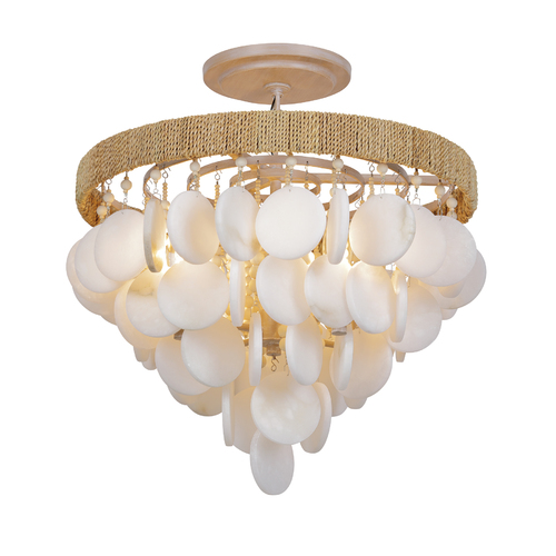 Aurelias Cove 4-Lt Semi-Flush in Autumn White by Metropolitan Lighting