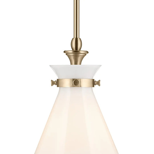 Laria 10.50-Inch Cone Pendant in Champagne Bronze by Kichler Lighting