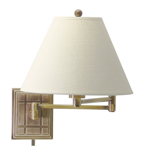 Swing-Arm Lamp in Antique Brass by House of Troy Lighting
