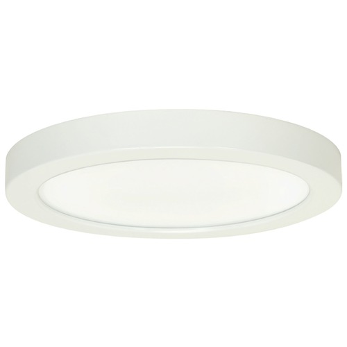 9-Inch Round White Low Profile LED Flushmount Ceiling Light - 2700K