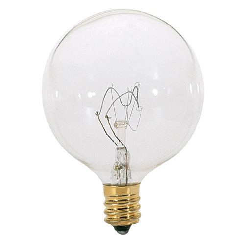 Satco Lighting Incandescent G16.5 Light Bulb Candelabra Base 120V by Satco S3726