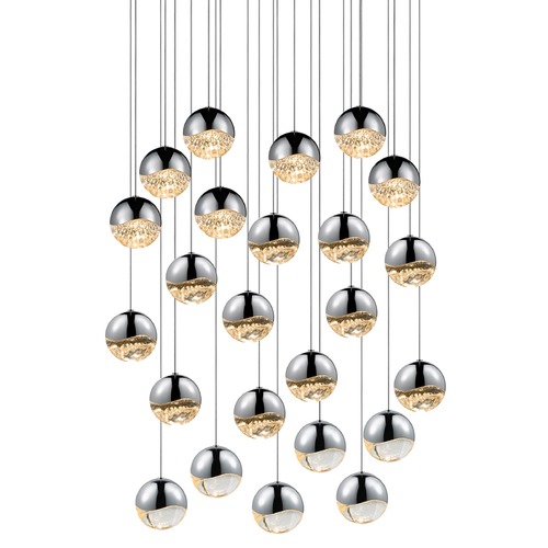 Sonneman Lighting Grapes Polished Chrome 24-Light LED Multi-Light Pendant by Sonneman Lighting 2918.01-LRG