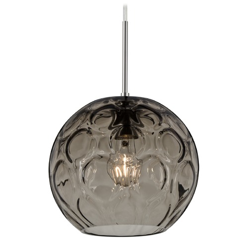 Besa Lighting Bombay Satin Nickel Mini-Pendant Light with Globe Shade