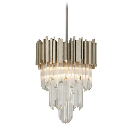 Mystique Modern Silver Leaf Pendant by Corbett Lighting