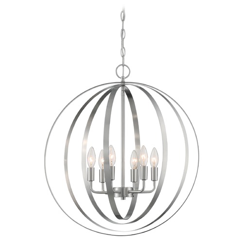 Satco Lighting Pendleton Brushed Nickel Pendant by Satco Lighting 60/7048