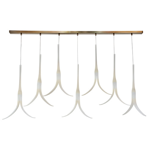 Featherly 53-Inch Linear Light in Gold by Metropolitan Lighting