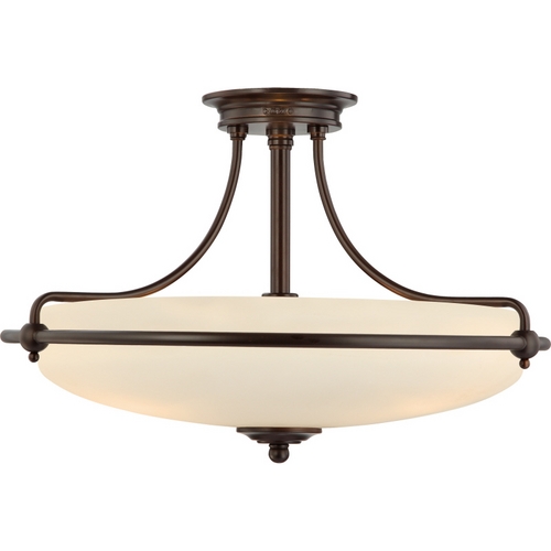 Griffin 21-Inch Semi-Flush Mount in Palladian Bronze by Quoizel Lighting
