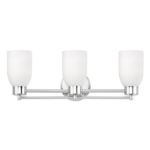 Design Classics Lighting Chrome Bathroom Light 703-26 GL1028D