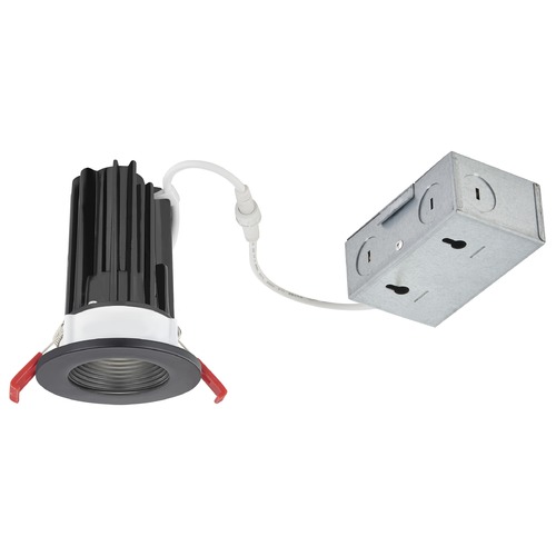 2'' LED Canless 15W Black/Black Recessed Downlight 3000K 24Deg IC Rated By Recesso