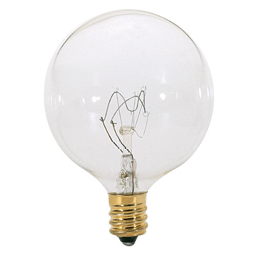Satco Lighting Incandescent G16.5 Light Bulb Candelabra Base Dimmable S3727