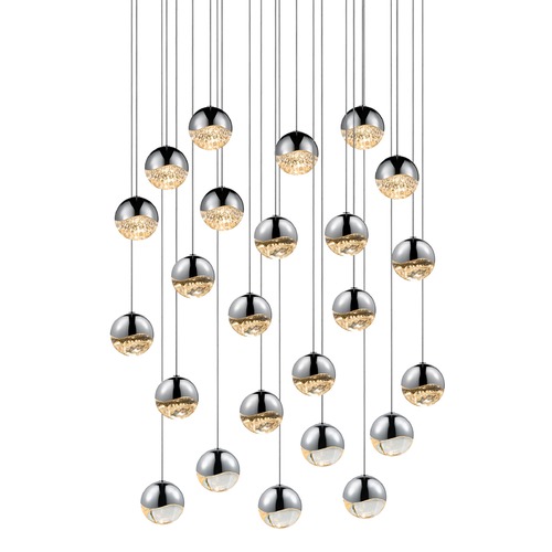 Sonneman Lighting Grapes Polished Chrome 24-Light LED Multi-Light Pendant by Sonneman Lighting 2918.01-MED