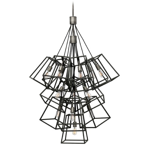 Hinkley Fulton 33.50-Inch Aged Zinc Cluster Pendant by Hinkley Lighting 3358DZ