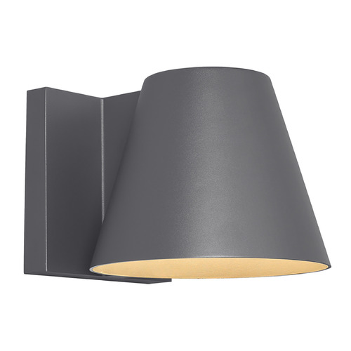 Visual Comfort Modern Collection Sean Lavin Bowman 6-Inch 277V 3000K LED Outdoor Wall Light in Charcoal by VC Modern 700WSBOW6H-LED830-277
