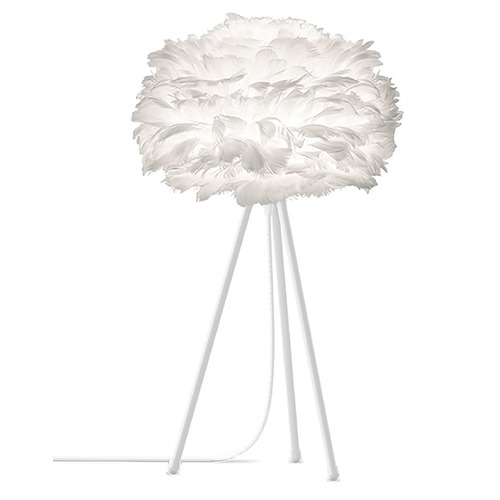 UMAGE UMAGE White Table Lamp with White Feather Shade 3001_4023
