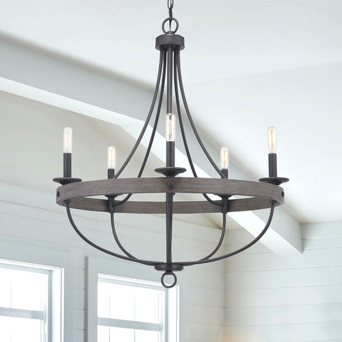 Gulliver Graphite 5-Light Chandelier by Progress Lighting