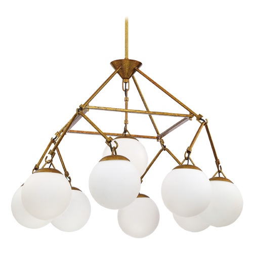 Craftmade Lighting Orion Patina Aged Brass Chandelier by Craftmade Lighting 50729-PAB