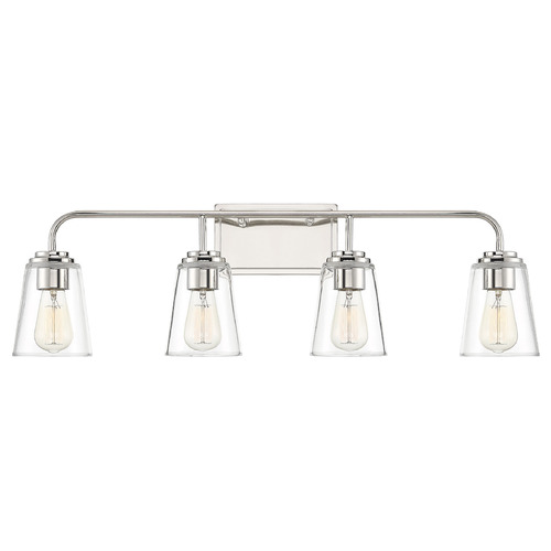 32-Inch Vanity Light in Polished Nickel by Meridian