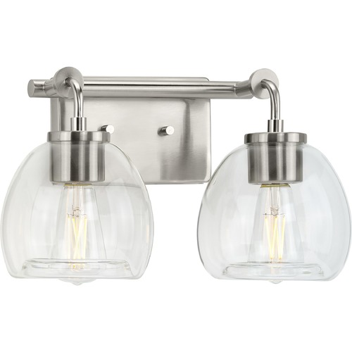 Progress Lighting Caisson 14.50-Inch Bath Light in Brushed Nickel by Progress Lighting P300346-009