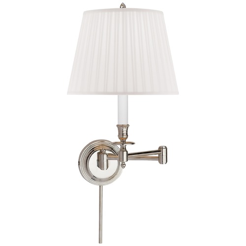 Studio VC Candlestick Swing Arm in Polished Nickel by Visual Comfort Signature