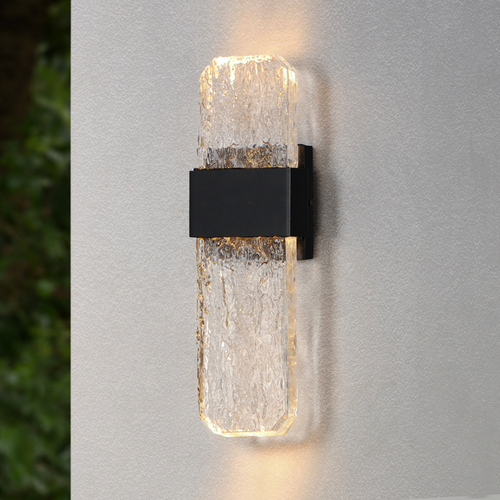 Rune 15.50-Inch LED Outdoor Wall Light in Black by ET2 Lighting