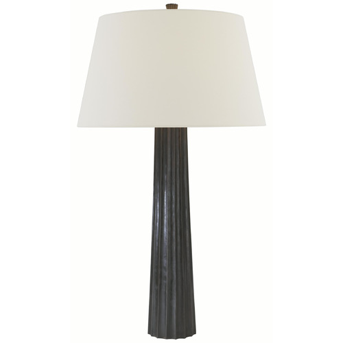 Visual Comfort Signature Collection Fluted Spire Aged Iron Table Lamp with Empire Shade