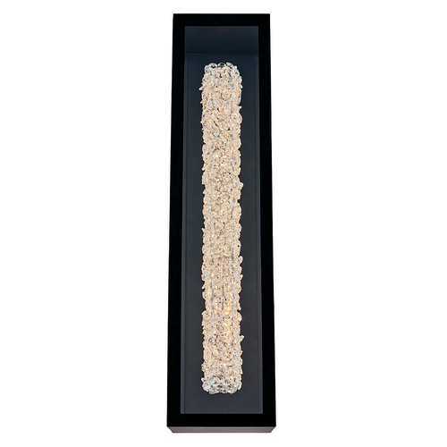 Allegri Crystal Esterno Cristallo Matte Black LED Outdoor Wall Light