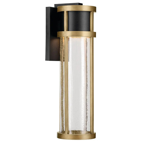 Kichler Lighting Camillo 20-Inch LED Outdoor Wall Light in Black & Brass by Kichler 59141BKT