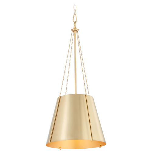 Denise Aged Brass Pendant with by Quorum Lighting