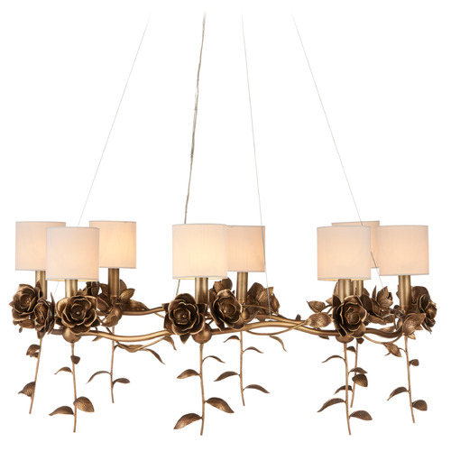 Currey and Company Tom Caldwell Rosabel Antique Brass Chandelier