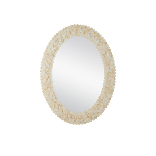 Merriam 41 x 31-Inch Oval Mirror in Natural by Currey & Company