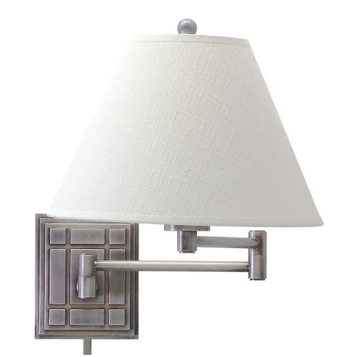 Swing-Arm Lamp in Antique Silver by House of Troy Lighting