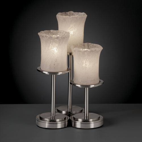 Veneto Luce Collection Brushed Nickel Table Lamp by Justice Design Group