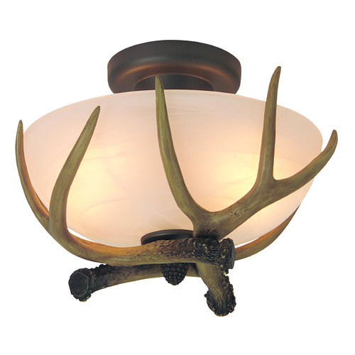 Craftmade Lighting 11.60-Inch European Bronze Semi-Flush Mount by Craftmade Lighting X1611-EB