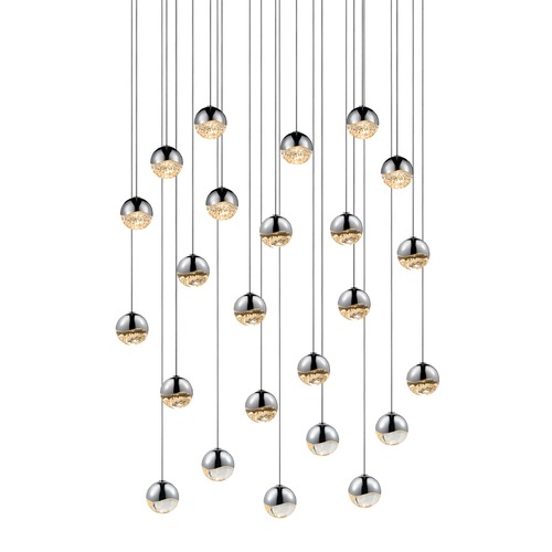 Grapes Polished Chrome 24-Light LED Multi-Light Pendant by Sonneman Lighting