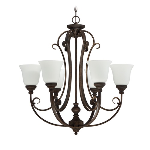Craftmade Lighting Barrett Place 27-Inch Mocha Bronze Chandelier by Craftmade Lighting 24226-MB-WG