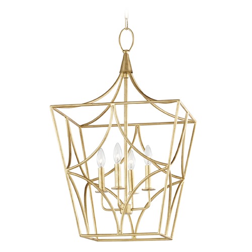 Hudson Valley Lighting Green Point Gold Leaf Pendant by Hudson Valley Lighting 4818-GL