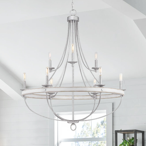 Gulliver Galvanized 9-Light Chandelier by Progress Lighting