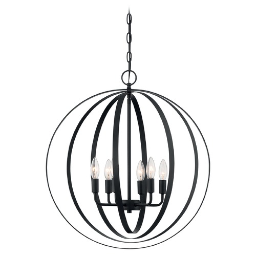 Pendleton Matte Black Pendant by Satco Lighting