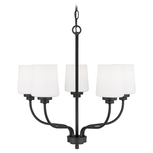 Generation Lighting Windom 20-Inch Midnight Black Chandelier by Generation Lighting 3102805-112