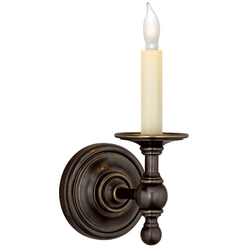 Visual Comfort Signature Collection E.F. Chapman Classic Single Sconce in Bronze by Visual Comfort Signature SL2815BZ