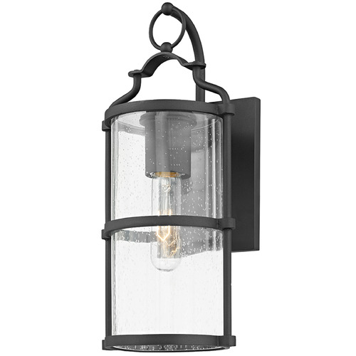 Troy Lighting Burbank Textured Black Outdoor Wall Light