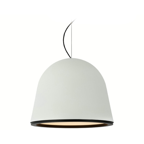 Visual Comfort Signature Collection Marie Flanigan Murphy Pendant in Plaster White & Black by VC Signature S5126PWBLK