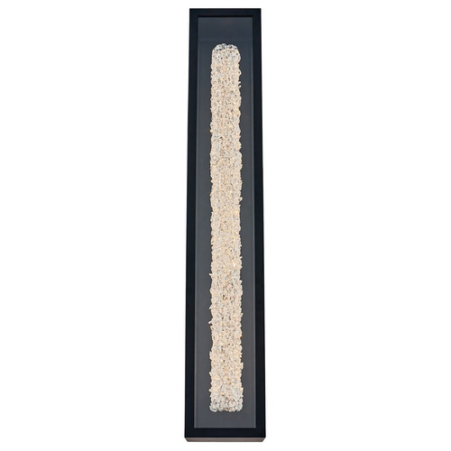 Allegri Crystal Esterno Cristallo Matte Black LED Outdoor Wall Light