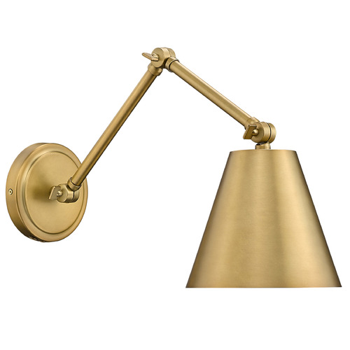Z-Lite Regent Rubbed Brass Plug and Cord Wall Lamp
