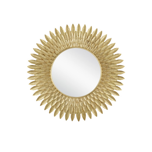 Plume 39-Inch Mirror in Brass by Currey & Company