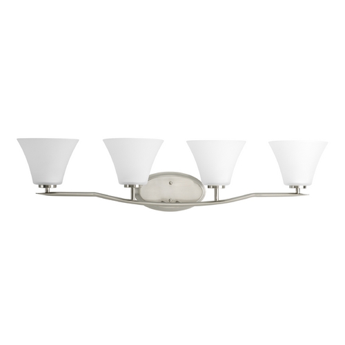 Bravo Bathroom Light in Brushed Nickel by Progress Lighting